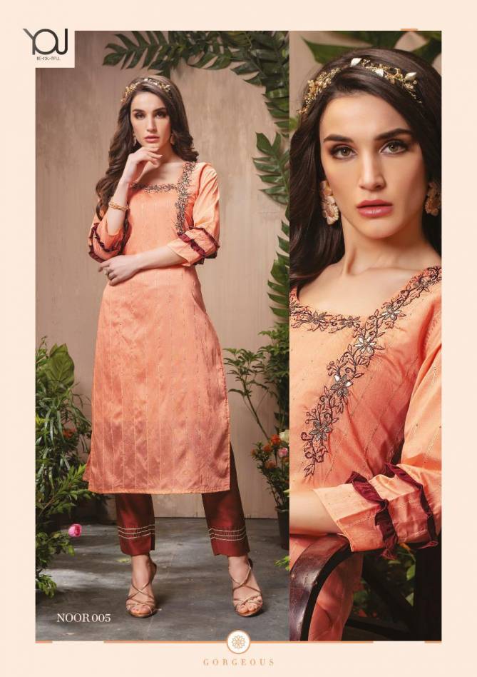 Wanna Noor latest Fancy Designer Festive Wear Kurti With Bottom Collection